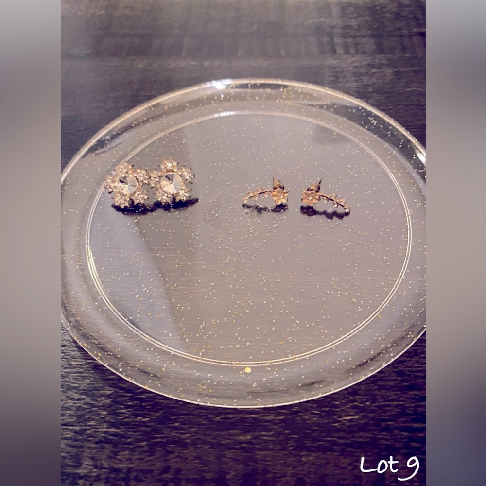 🔹3/$20 Gold/Rhinestone Stud Earrings, Set of 2